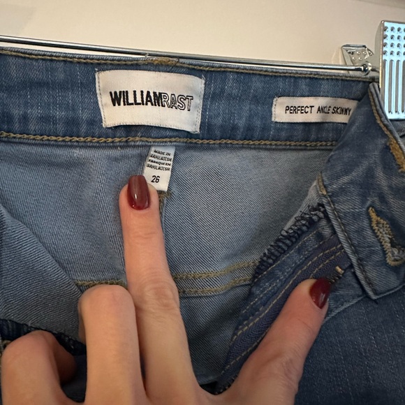 William Rast Light Blue Distressed Perfect Ankle Skinny Jeans 26 - Picture 2 of 3